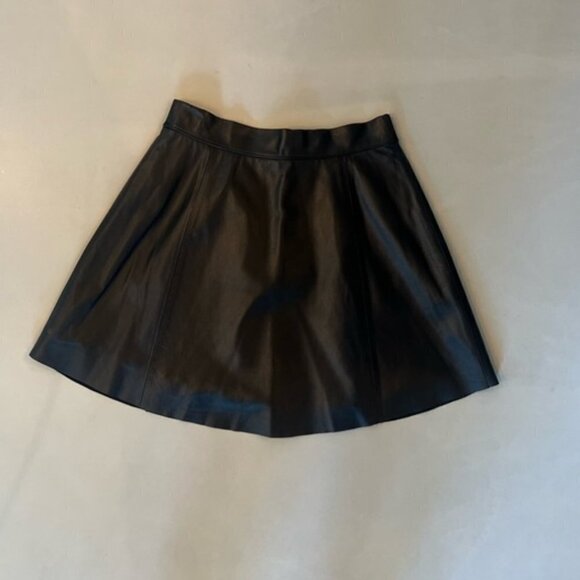 Y-A-S Black Faux Leather Skirt - Picture 1 of 12